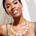 Load image into Gallery viewer, Pink and Green Graduated Bubble Gum Pearls
