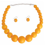 Load image into Gallery viewer, Yellow Graduated Bubble Gum Necklace Set
