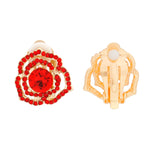 Load image into Gallery viewer, Clip On Red Rose Cutout Small Earrings for Women
