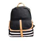 Load image into Gallery viewer, Black and White Stripe Backpack
