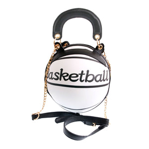 White Basketball Handbag | 7.5 Inches