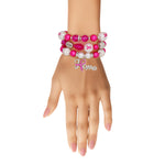 Load image into Gallery viewer, Bracelets Pink Breast Cancer Hope Set for Women
