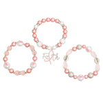 Load image into Gallery viewer, Bracelets Light Pink Breast Cancer Faith Set Women
