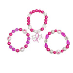 Load image into Gallery viewer, Bracelets Pink Breast Cancer Faith Set for Women
