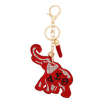 Load image into Gallery viewer, DST Sorority Elephant Red Padded Keychain
