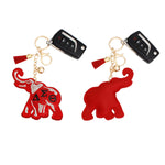 Load image into Gallery viewer, DST Sorority Elephant Red Padded Keychain
