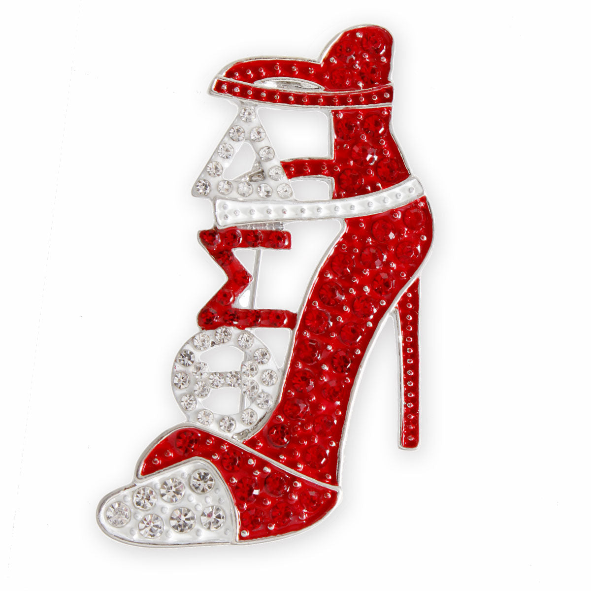 Red Heel DST Brooch|2.5 x 1.5 inches