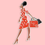 Load image into Gallery viewer, DST Sorority Glam Gal Shopping Brooch for Women
