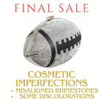 Load image into Gallery viewer, FINAL SALE Silver Football Hardcase Clutch
