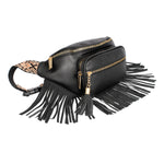 Load image into Gallery viewer, Black Fringe Fanny Pack
