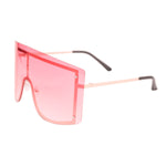 Load image into Gallery viewer, Rosy Outlook: Signature Shield Sunglasses
