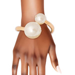 Load image into Gallery viewer, Adaku&#39;s Pearl Hinged Bracelet
