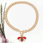 Load image into Gallery viewer, Red Red Bee Toggle Necklace
