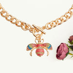 Load image into Gallery viewer, Rainbow Rendezvous: Bee Charm Necklace
