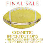 Load image into Gallery viewer, FINAL SALE Yellow Bling Football Clutch
