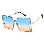 Load image into Gallery viewer, Blue Square Stone Sunglasses
