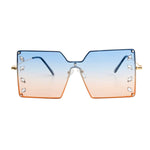 Load image into Gallery viewer, Blue Square Stone Sunglasses
